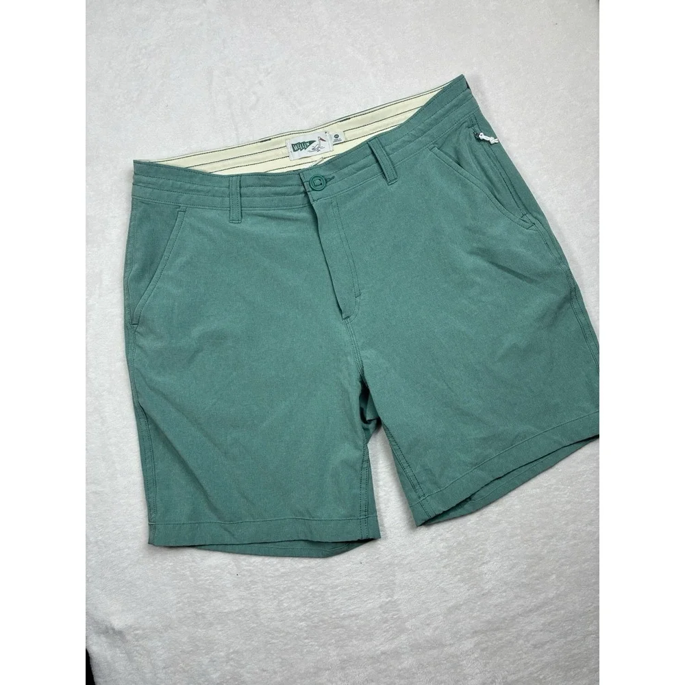 Wellen Cruiser Shorts Mens 33 Green Hybrid Chino 7